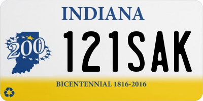 IN license plate 121SAK