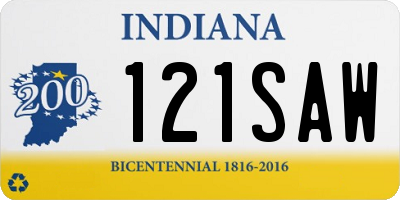 IN license plate 121SAW