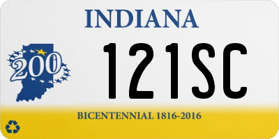 IN license plate 121SC
