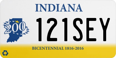 IN license plate 121SEY