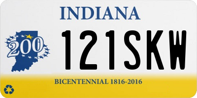 IN license plate 121SKW