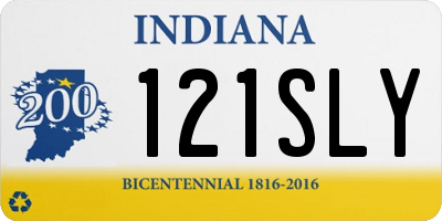IN license plate 121SLY
