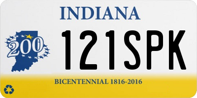 IN license plate 121SPK