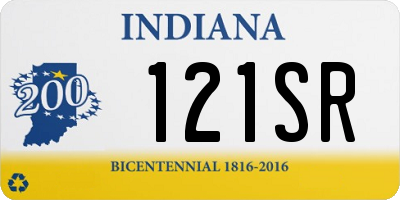 IN license plate 121SR