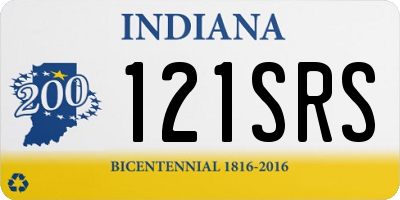 IN license plate 121SRS