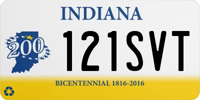IN license plate 121SVT
