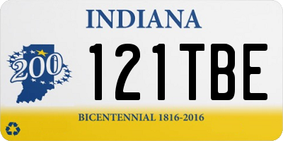 IN license plate 121TBE