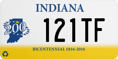 IN license plate 121TF