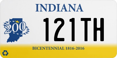 IN license plate 121TH