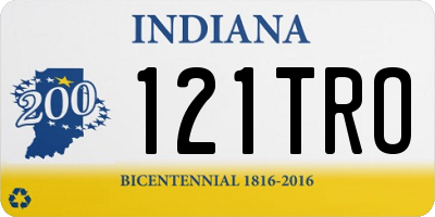 IN license plate 121TRO