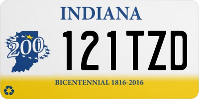 IN license plate 121TZD