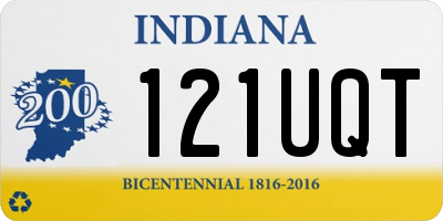 IN license plate 121UQT