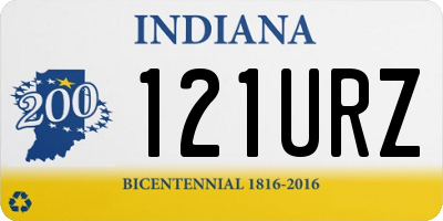 IN license plate 121URZ