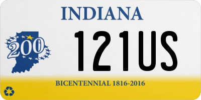 IN license plate 121US