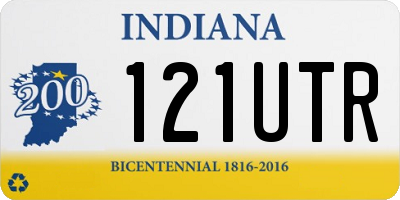 IN license plate 121UTR