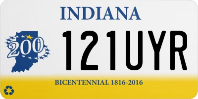 IN license plate 121UYR