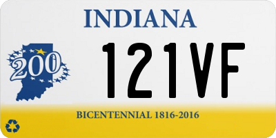 IN license plate 121VF