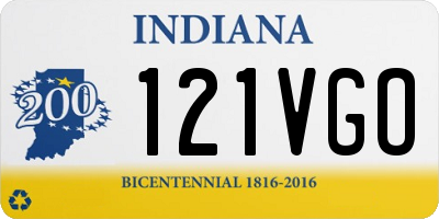 IN license plate 121VGO