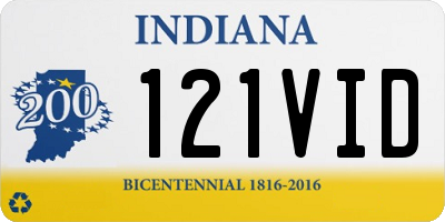 IN license plate 121VID
