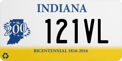 IN license plate 121VL