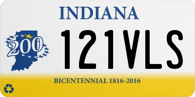 IN license plate 121VLS
