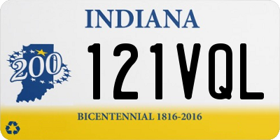 IN license plate 121VQL