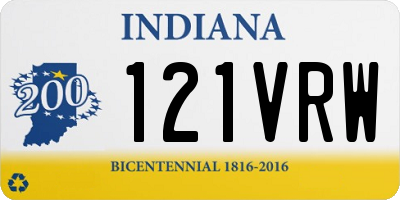 IN license plate 121VRW
