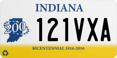 IN license plate 121VXA