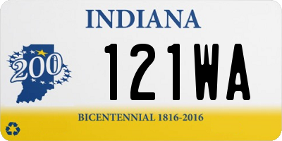 IN license plate 121WA