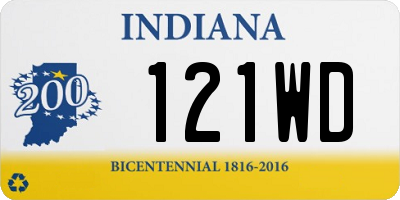 IN license plate 121WD