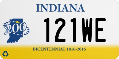 IN license plate 121WE