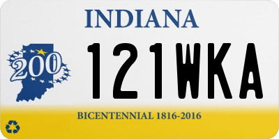 IN license plate 121WKA