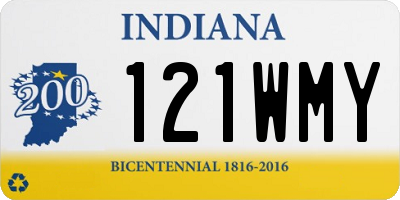 IN license plate 121WMY