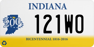 IN license plate 121WO
