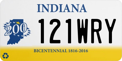 IN license plate 121WRY