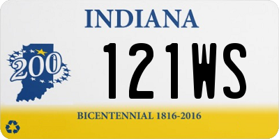 IN license plate 121WS