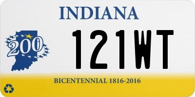 IN license plate 121WT