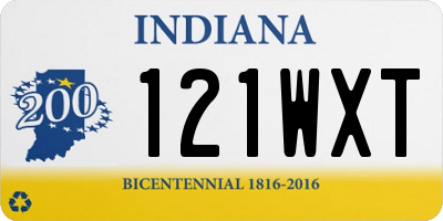 IN license plate 121WXT