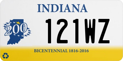 IN license plate 121WZ