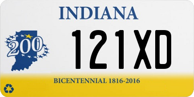 IN license plate 121XD