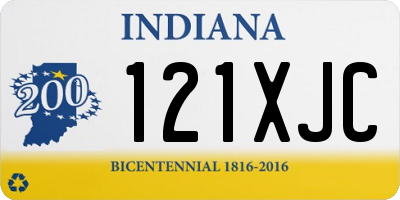 IN license plate 121XJC