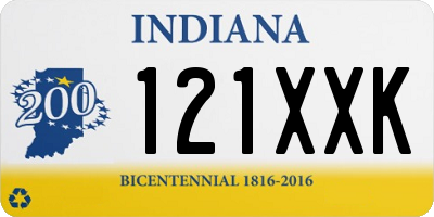 IN license plate 121XXK