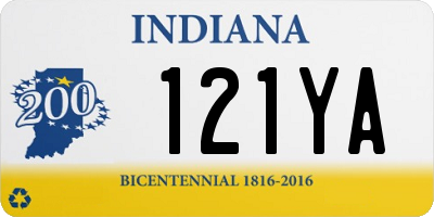 IN license plate 121YA