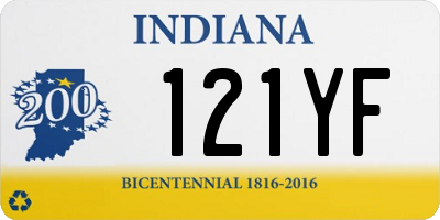 IN license plate 121YF