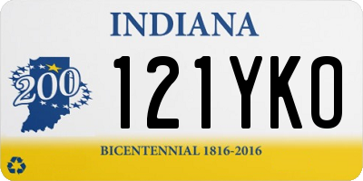 IN license plate 121YKO