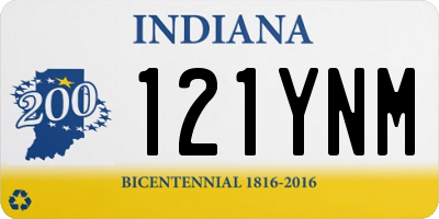 IN license plate 121YNM