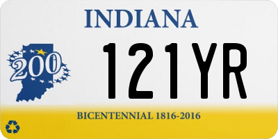 IN license plate 121YR