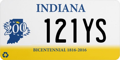 IN license plate 121YS