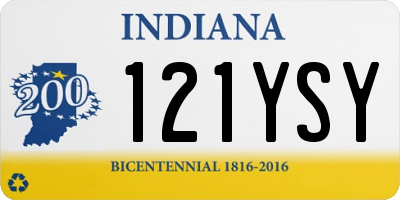 IN license plate 121YSY