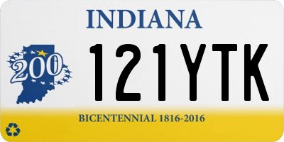 IN license plate 121YTK